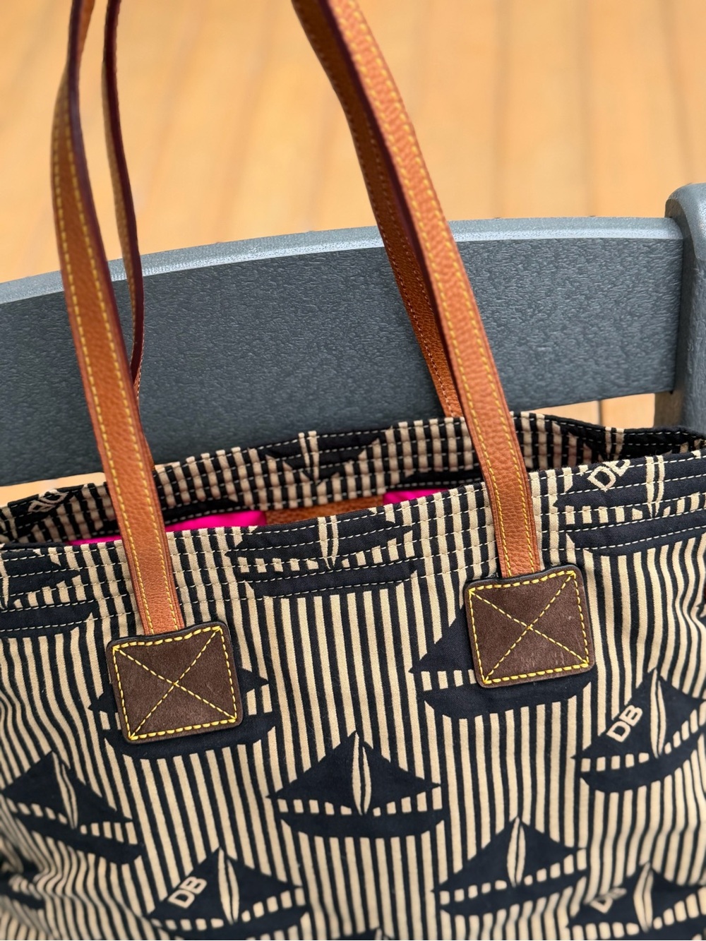 ⛵️Donney & Bourke Vintage Sailboat Tote⛵️ - Picture 3 of 12
